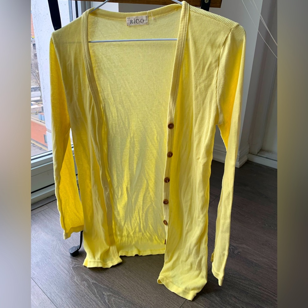 Yellow Lightweight Cardigan